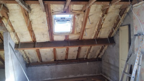 Laine de verre plafond